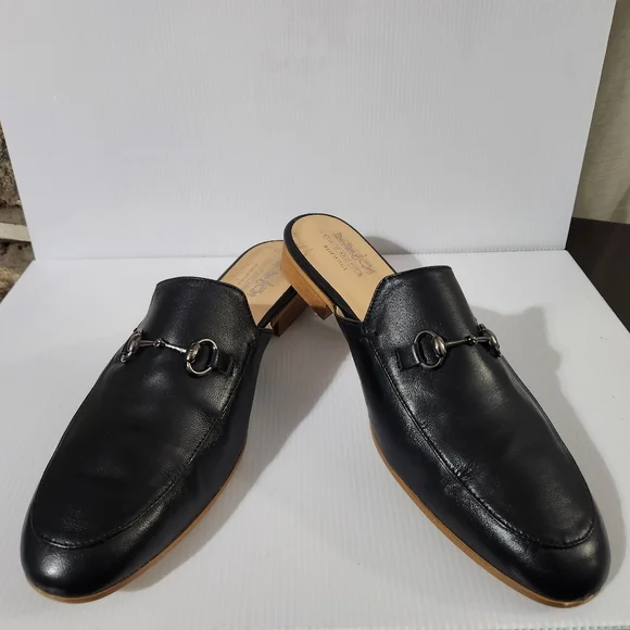 "Coach And Four" Brand Neline Leather Mule Black 11M - Picture 2 of 13